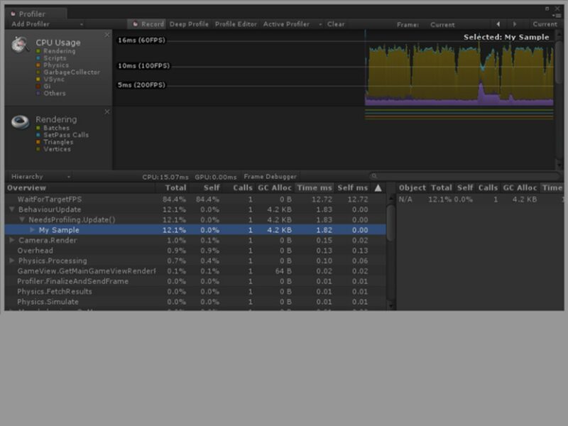 Profiling Unity Application with Profiler Samples