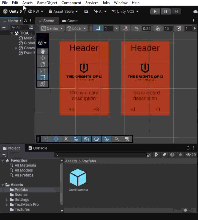 Editing Environments for Prefabs