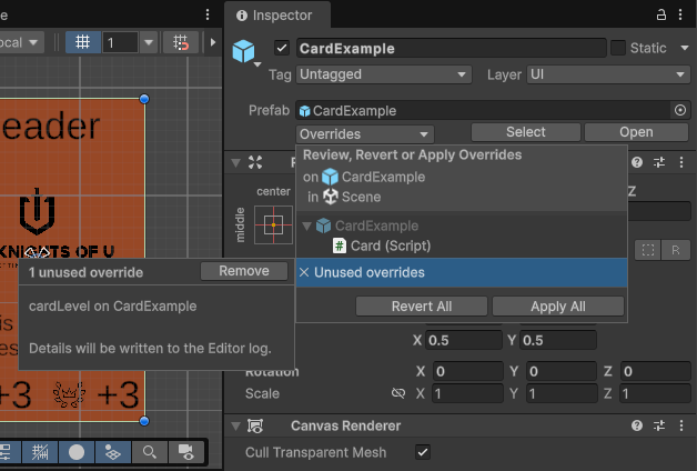 Unused override example in Unity Engine