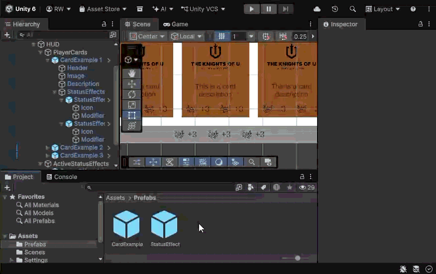Nested Prefabs changes propagation in Unity Engine.