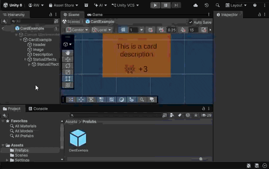 Creating a nested Prefab in Unity Engine