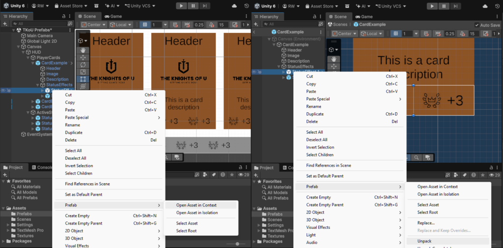 Unpacking nested Prefabs in Unity Engine