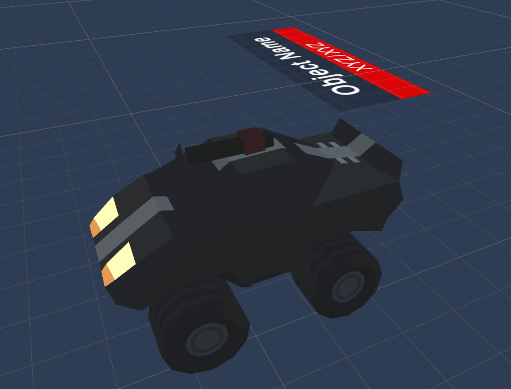 Demo game vehicle.